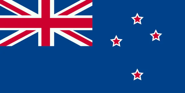 Flaga Nowej Zelandii Oficjalne Kolory Odsetek Prawidłowo — Wektor stockowy