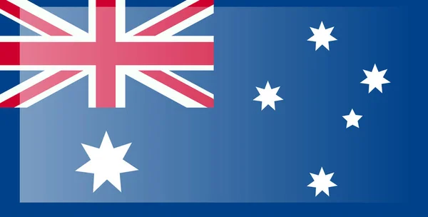 Флаг Австралии Официальные Цвета Пропорции Правильно — стоковый вектор