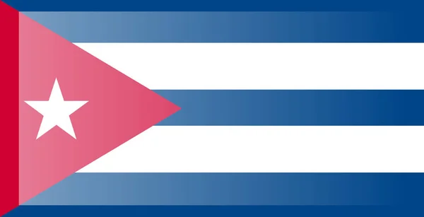 Bandera Cuba Aislada Sobre Fondo Blanco — Archivo Imágenes Vectoriales
