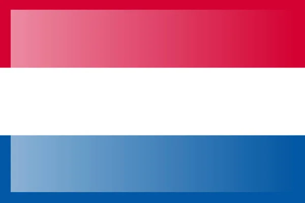 Waving Flag Netherlands Illustration Icon Red White Blue Colors — Stock Vector