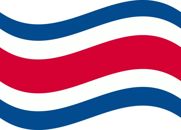 Bandera Oficial Nacional Costa Rica Símbolo Patriótico Bandera Elemento Fondo — Vector de stock