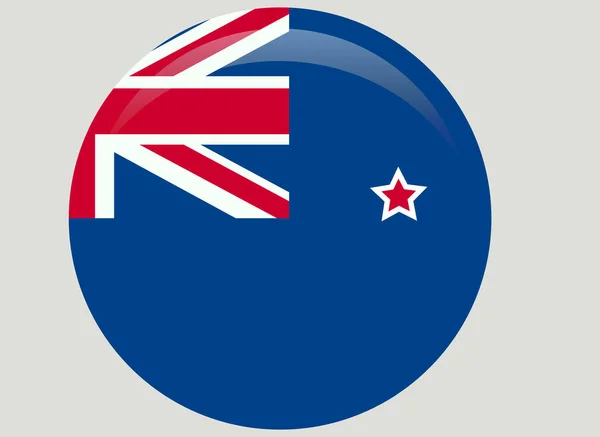 Neuseeland Flagge Offizielle Farben Und Proportionen Korrekt — Stockvektor