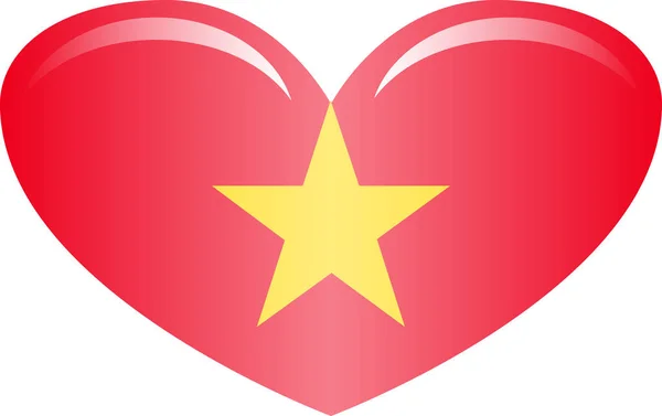越南国旗越南的简单旗帜 — 图库矢量图片