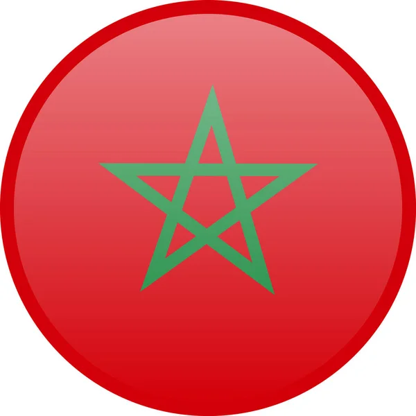 Jednoduchý Vlajka Maroka Marocká Vlajka Vektorové Ilustrace — Stockový vektor