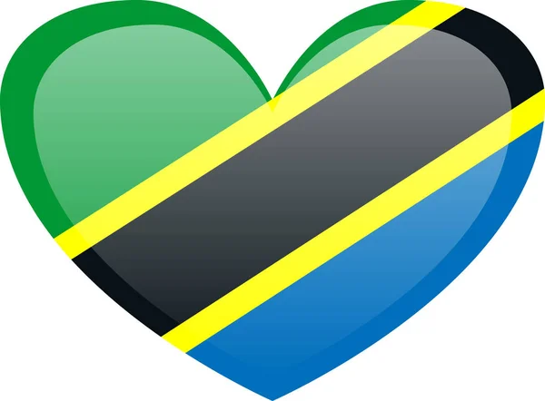 Государственный Флаг Объединенной Республики Танзания Векторная Иллюстрация — стоковый вектор