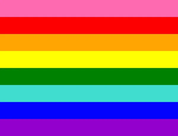 Bandera Orgullo Lgbt Bandera Orgullo Rainbow Versión Original Ocho Rayas — Vector de stock