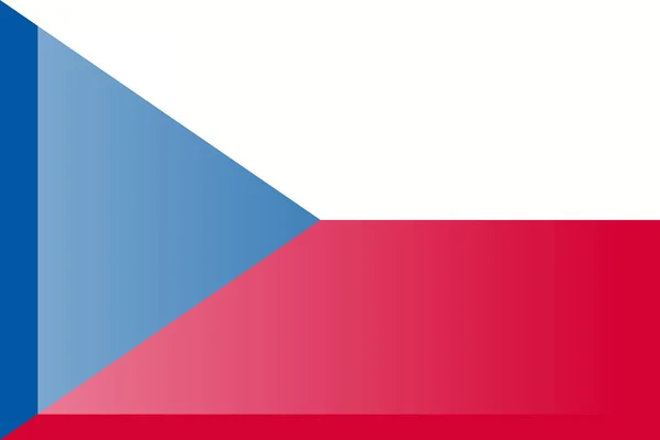 Флаг Чехии Государственный Символ — стоковый вектор