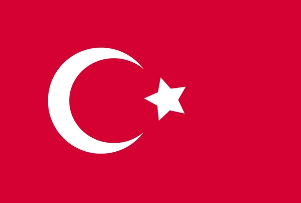 National Flag Turkey Vector Illustration — Stock Vector