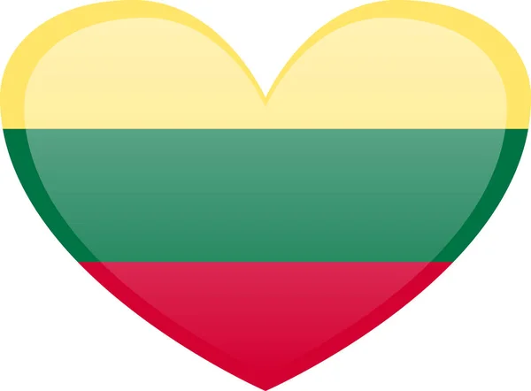 Flaga Litwy Oficjalne Kolory Odsetek Prawidłowo — Wektor stockowy