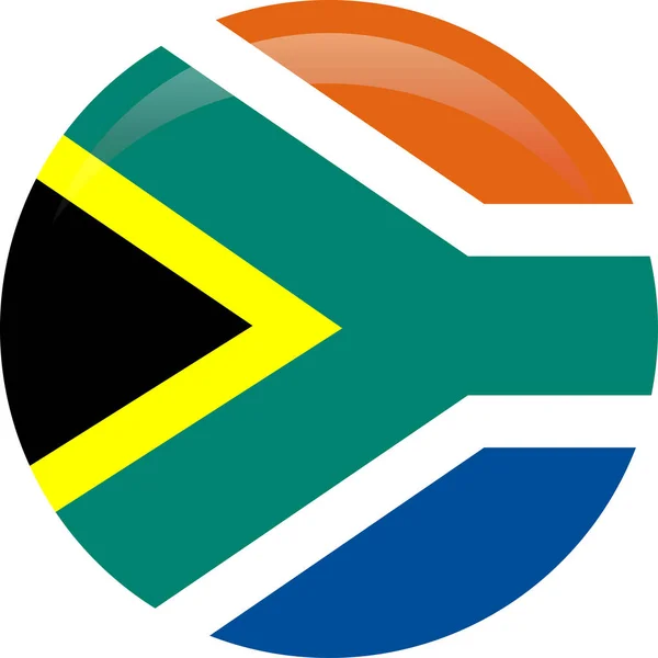 Bandera Nacional Sudáfrica Colores Proporciones Oficiales Iconos — Vector de stock