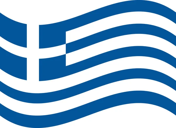 Griechische Flagge Offizielle Farben Und Proportionen Korrekt — Stockvektor