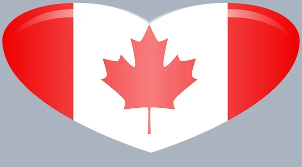 Bandera Nacional Canadá Colores Oficiales Proporción Correcta — Vector de stock
