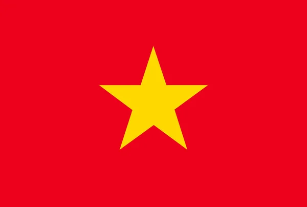 Drapeau Simple Vietnam Drapeau Vietnamien — Image vectorielle