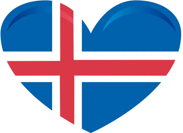 Izland Zászló Hivatalos Színek Arányának Megfelelően — Stock Vector