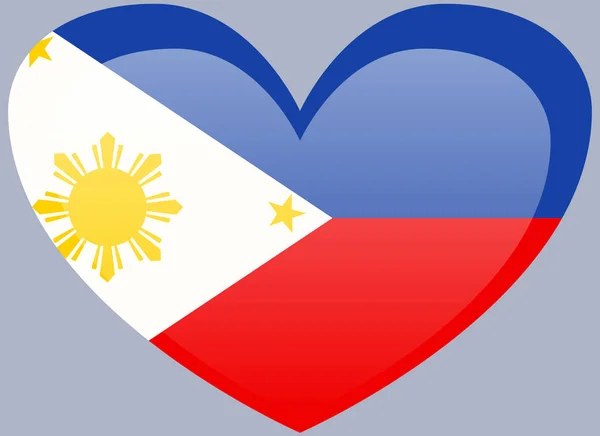 Originální Jednoduchý Filipínské Republiky Vlajka Izolované Oficiální Barvy — Stockový vektor
