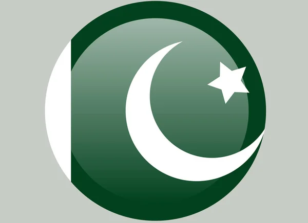 National Pakistan Flag Official Colors Proportion Correctly — Stock Vector