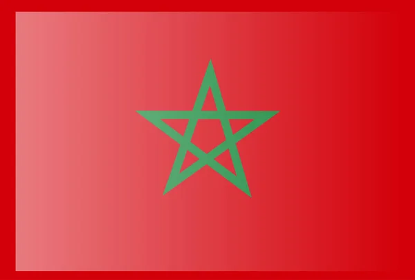 Simple Flag Morocco Moroccan Flag Vector Illustration — Stock Vector