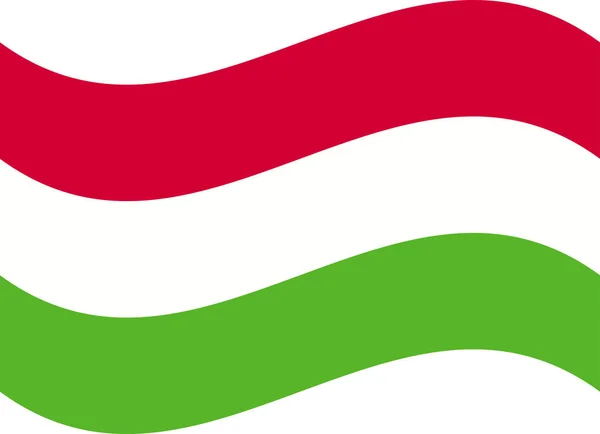 Hungary Flag Official Colors Proportion Correctly — Stock Vector