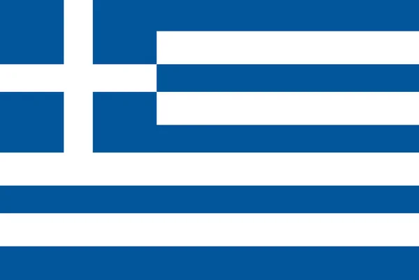 Bandera Grecia Colores Oficiales Proporción Correcta — Vector de stock