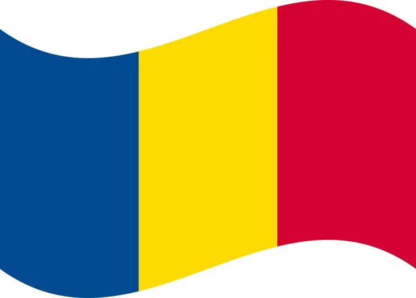 罗马尼亚旗子 正式的颜色和比例正确地 — 图库矢量图片
