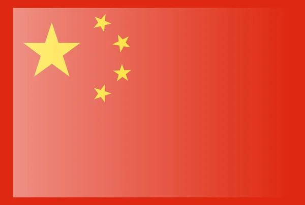 Bandeira Nacional China Cores Oficiais Proporção Corretamente — Vetor de Stock