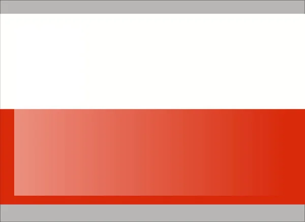 ポーランド国旗 公式色と割合が正しく — ストックベクタ