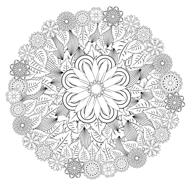 Mandala Éléments Conception Motif Ornemental — Image vectorielle