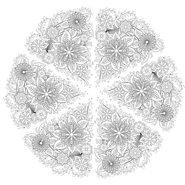 Mandala Éléments Conception Motif Ornemental — Image vectorielle