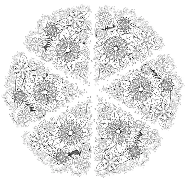 Mandala Éléments Conception Motif Ornemental — Image vectorielle