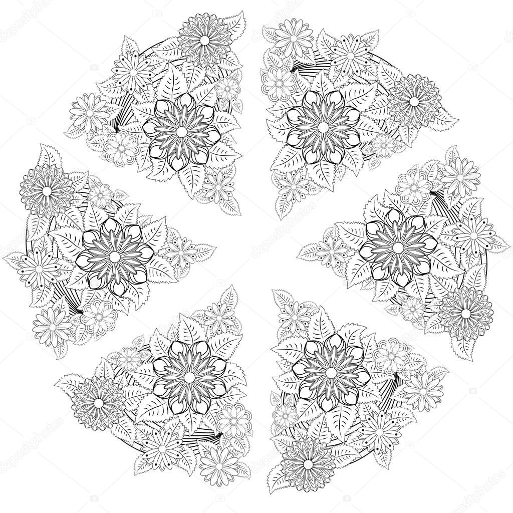 Mandala design elements, ornamental pattern