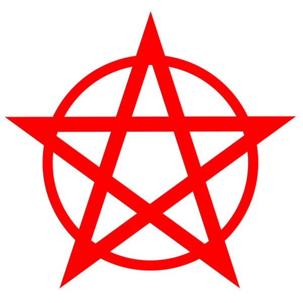 Пентаграмма Пентальфа Пятиугольник Точка Работы Древний Языческий Символ Пятиконечной Звезды — стоковый вектор