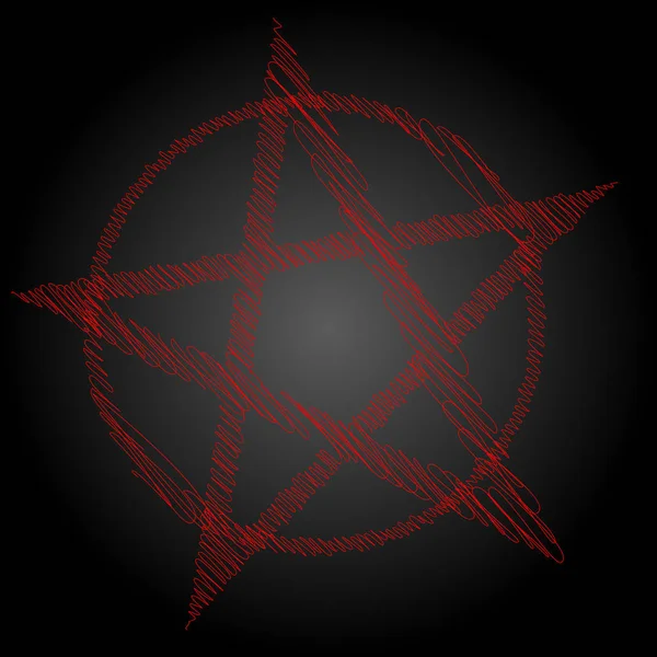 Pentagramme Pentalpha Pentangle Point Travail Ancien Symbole Païen Cinq Étoiles — Image vectorielle