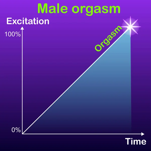 Schedule Concept Addiction Achieve Male Orgasm Increasing Dependent Excitement — Stock Vector