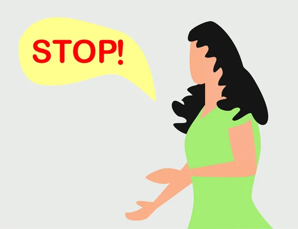 Arrêtez Violence Contre Les Femmes Image Conceptuelle Femmes Courageuses Qui — Image vectorielle