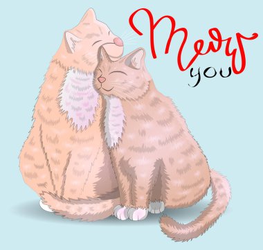 Bir yazıt ile iki kedi sana Moore, aşk, romantik aşk, Sevgililer günü kavramı var.