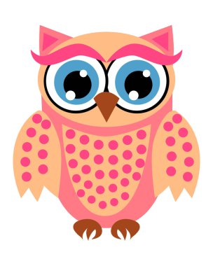 Sevimli kız baykuşlar. Bebek duş, bebek kızlar için partiler.