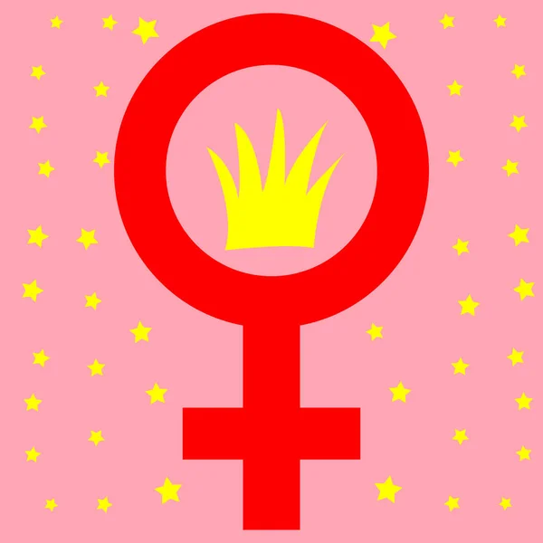 Feliz Día Internacional de la Mujer. Concepto número ocho con el símbolo del espejo de Venus . — Vector de stock