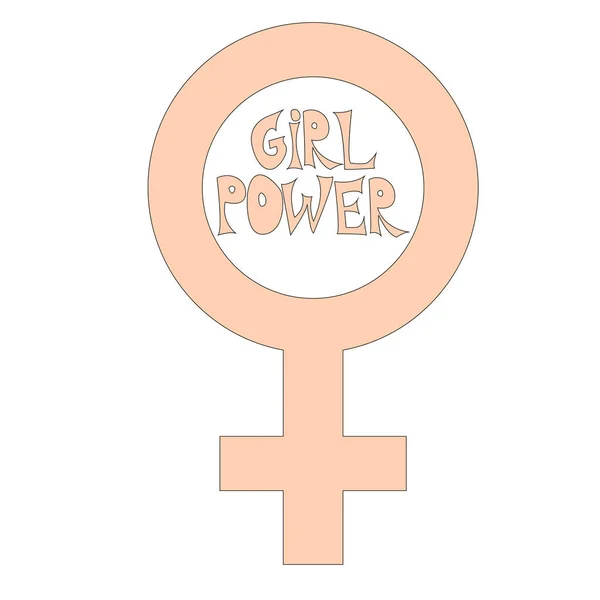 Fröhlicher internationaler Frauentag. Konzept Nummer acht mit dem Symbol des Venusspiegels. — Stockvektor