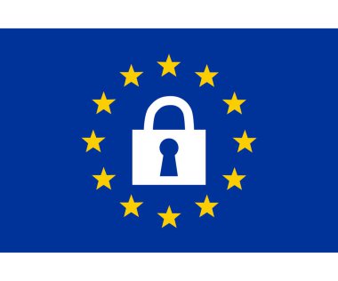 Gdpr kavramı, veri koruması, kilit kilitli