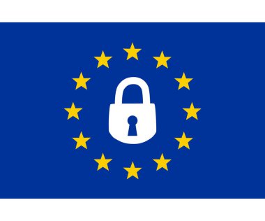 Gdpr kavramı, veri koruması, kilit kilitli