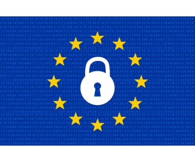 Gdpr kavramı, veri koruması, kilit kilitli
