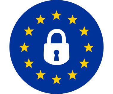 Gdpr kavramı, veri koruması, kilit kilitli