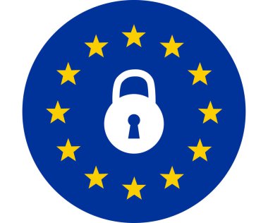 Gdpr kavramı, veri koruması, kilit kilitli