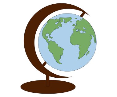 Dünyanın siyasi harita Dünya gezegeni dünya. Beyaz arka planda yalıtılmış