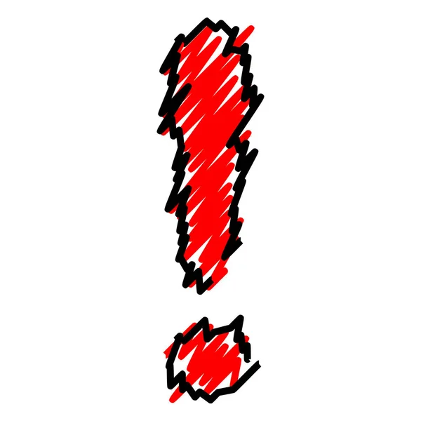 Symbole d'attention rouge. concept de communication — Image vectorielle