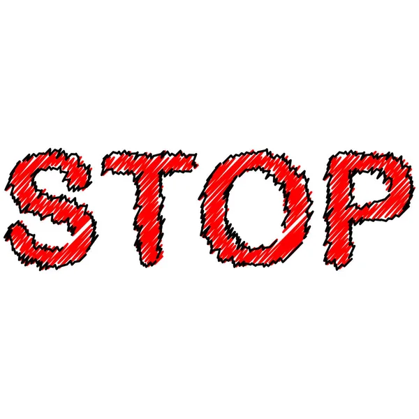 Grunge diep rood gekleurde "Stop" stempel — Stockvector