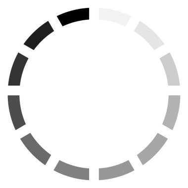 Dairesel yükleme işareti, beyaz arka plan üzerinde illüstrasyon izole.