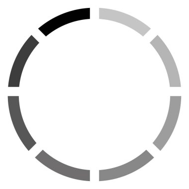 Dairesel yükleme işareti, beyaz arka plan üzerinde illüstrasyon izole.