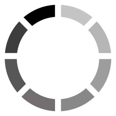 Dairesel yükleme işareti, beyaz arka plan üzerinde illüstrasyon izole.