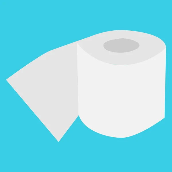 Papieren zakdoekje, weefsel roll platte pictogram ontwerp — Stockvector